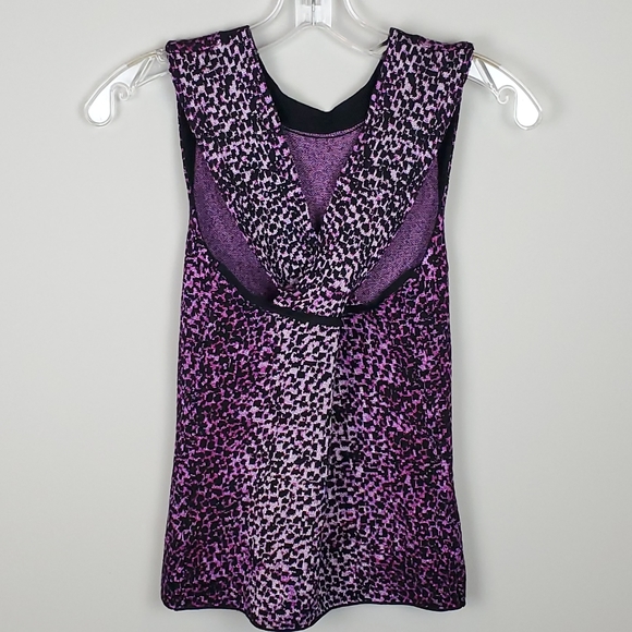 NWOT Rachel Roy Purple Animal Print Top - Picture 2 of 6